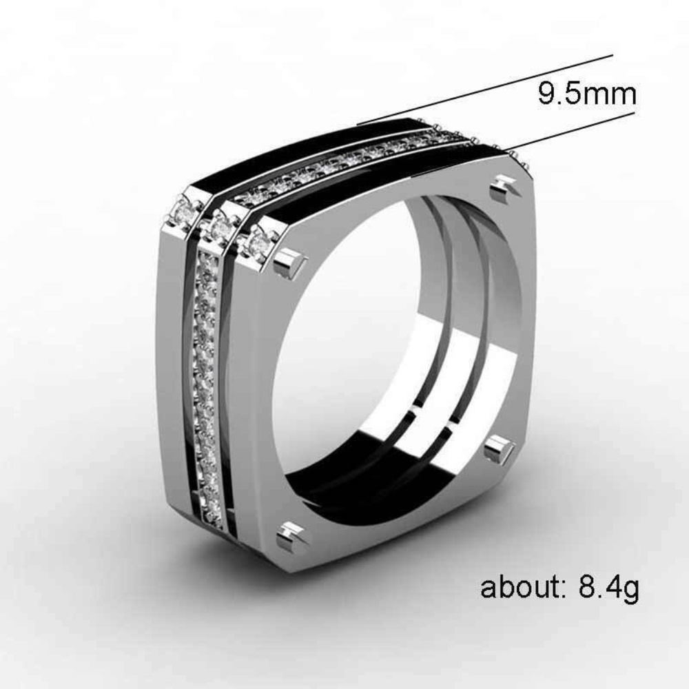 Luxury 925 Silver White Sapphire Ring New - Picture 5 of 6